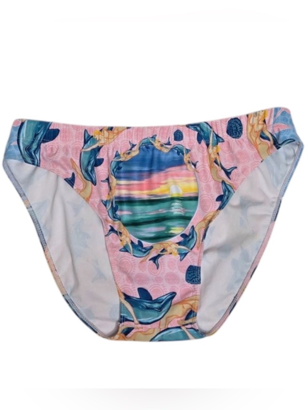PATRICK CHURCH Golden Hour Dolphin Ocean Low-Rise Swim Brief XL, 2024 Collection